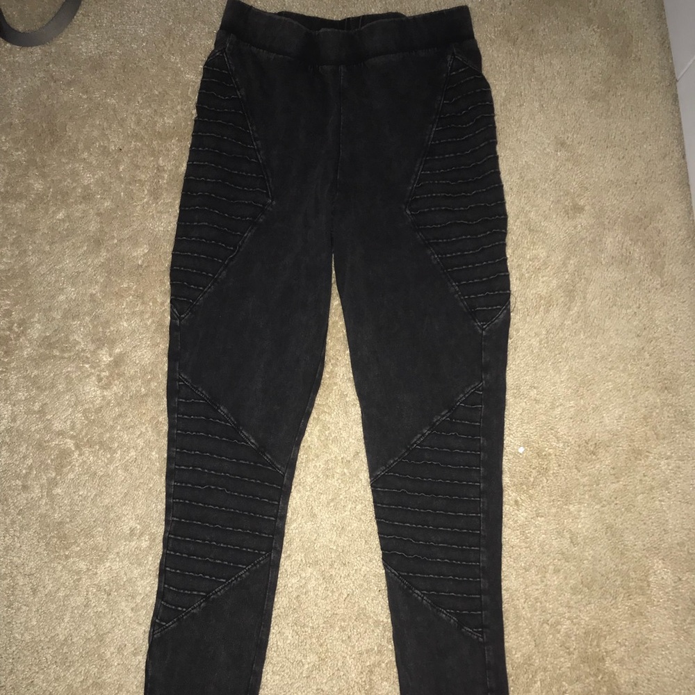 H&M black biker leggings